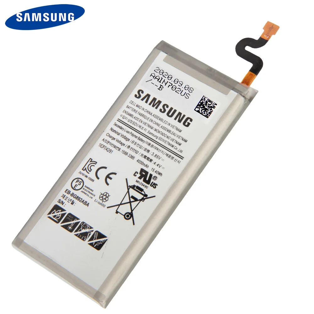 Оригинальный аккумулятор Samsung EB-BG892ABA для GALAXY S8 Active SM-G8920 G892F G892A G892L G892 G892V SM-G892L 4000