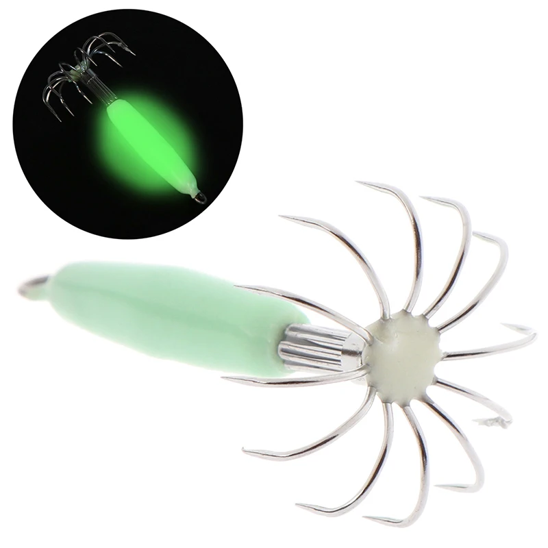 

uminous Vivid Lifelike Simulation Squid Hook Fishing Tackle Lures Squid Jig Lures with Hook Fish Hook