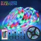 RGB 2835 USB 3key controle fita ir neon luzes 5V LED Strip DC LED luzes de tira bluetooth fita flexвидео подсветка ПК ТВ