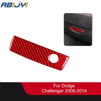 car accessories red carbon fiber car stickers for dodge challenger 2008 2014 storage box handle 1 piece