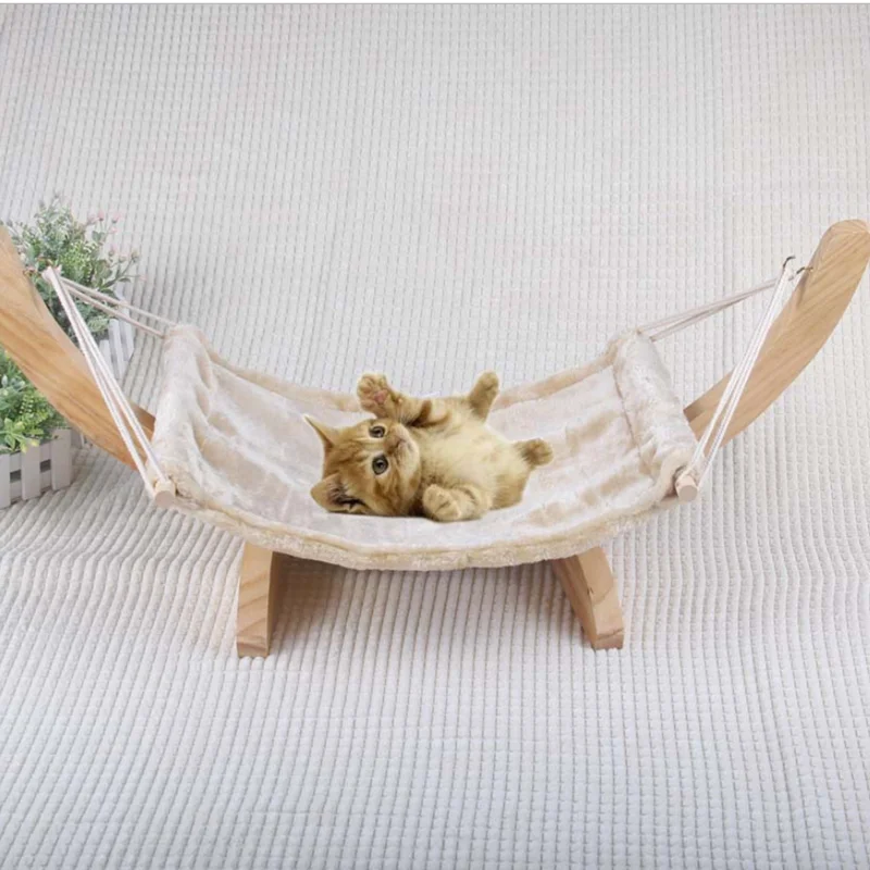 Бесплатная доставка твердая деревянная кровать для домашних животных гамак