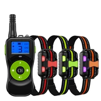 electronic dog training collar with remote rechargeable waterproof shock beep vitration shock light for small medium large dog