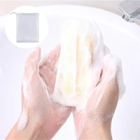 bathroom hanging handmade facial cleanser soap mesh bag washing cleaning tool bundle mouth soap foaming net