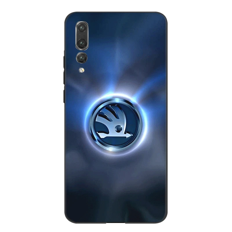 Силиконовый чехол для телефона для huawei Y5 Y6 Y7 Y9 Prime Коврики 30 20 10 Nova 5i 2i 2 3 3i 4 Pro Lite сумка чехол для автомобиля Skoda логотип мешок