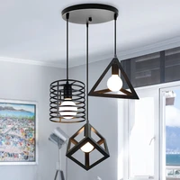 3 heads industrial vintage pendant light modern led ceiling chandelier lamp for home kitchen hanging lighting fixture luminaries