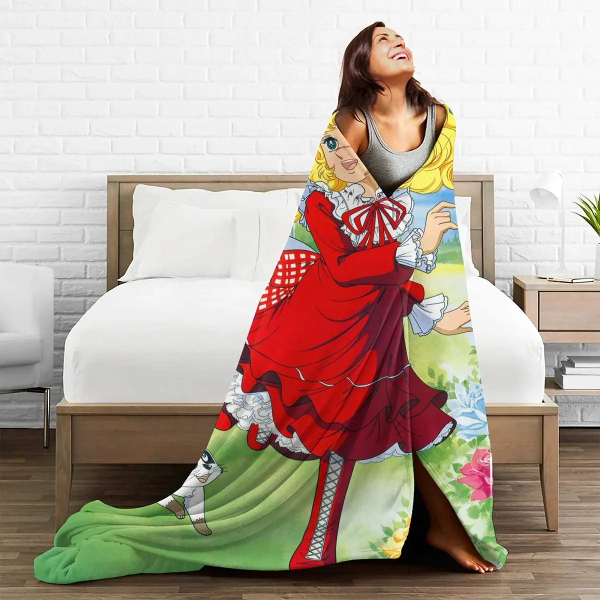 Одеяло карамельного цвета в стиле аниме s Kawaii японское Фланелевое потрясающее