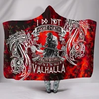 viking valhalla hooded blanket 3d printed wearable blanket adults for kids hooded blanket fleece blanket