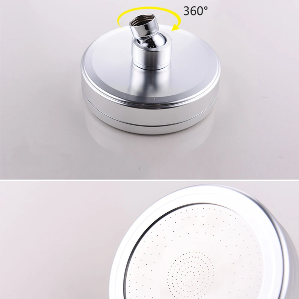 

Stainless Steel 360 Rotating Round Top High Pressure Practical Water Saving Bathroom Rain Home Rainfall Shower Head Nozzle