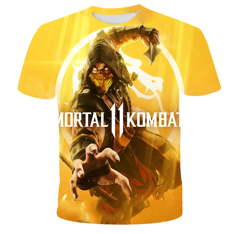 

New Mortal Kombat 3D Printing T-shirt Boys T-shirt Boys Oversized T-shirt Casual Streetwear 2021 Summer Fun Graphic T-shirt