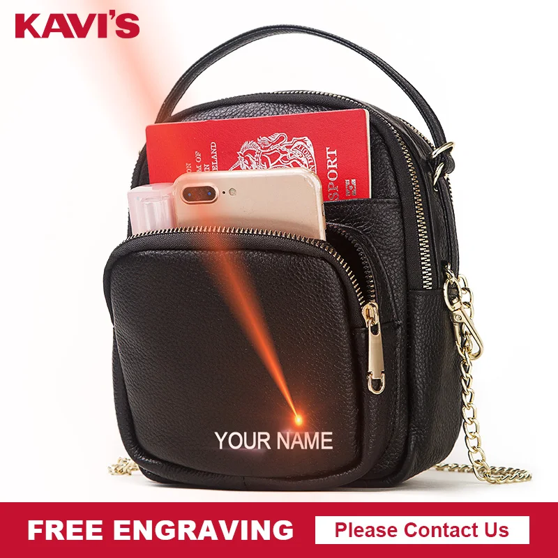 KAVIS женская сумка-мессенджер из натуральной коровьей кожи сумка через плечо