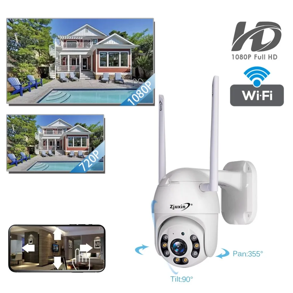 Full HD 1080P WiFi IP камера беспроводная Wi-Fi PTZ наружная скоростная купольная CCTV камера безопасности приложение ICSee поддержка двухстороннее аудио