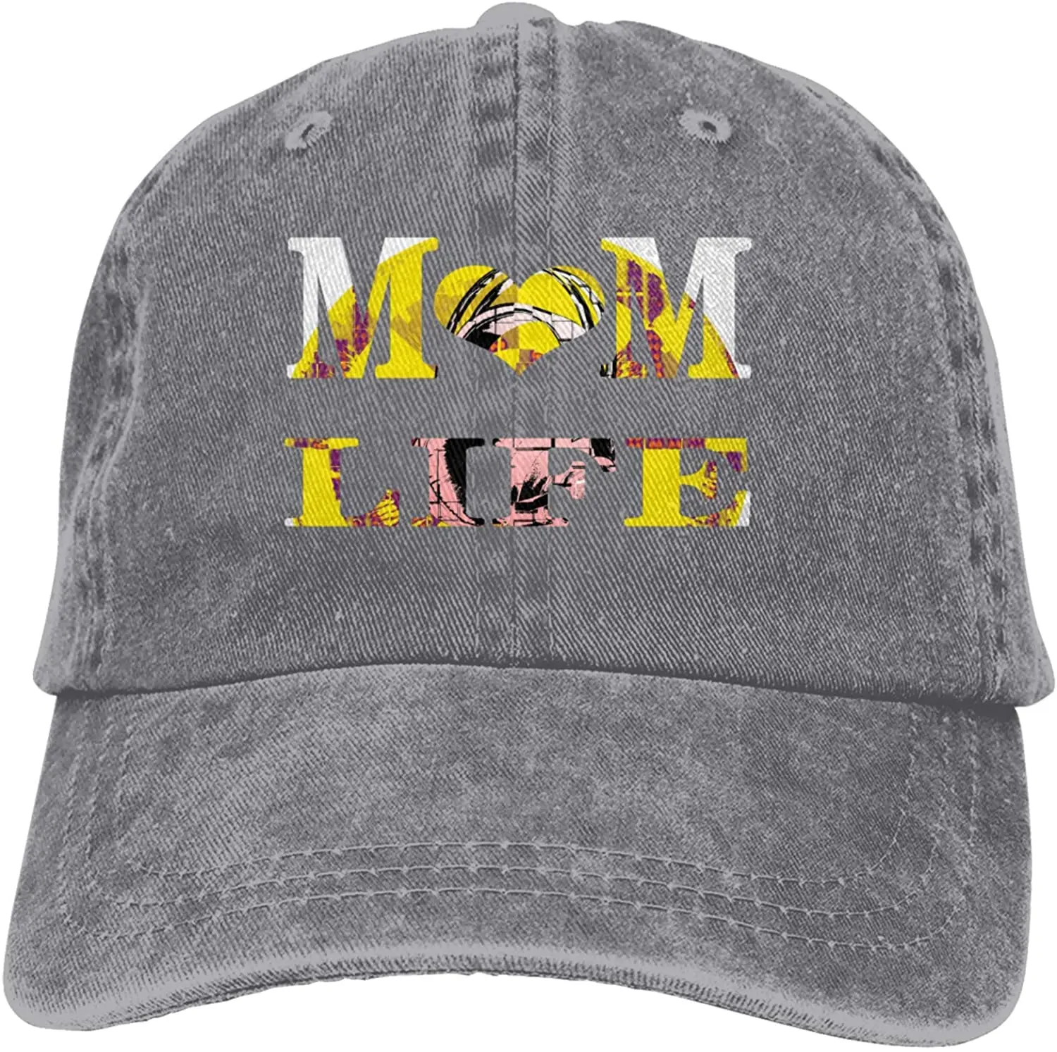 

Mom Life Sports Denim Cap Adjustable Unisex Plain Baseball Cowboy Snapback Hat
