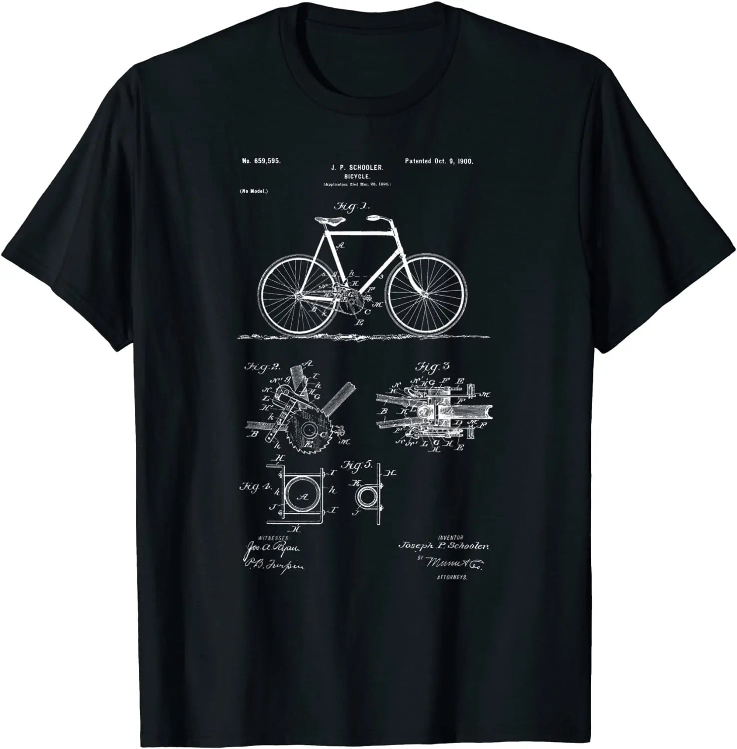 

2021 Summer new arrival print men t-shirt Vintage Patent Print 1900 Bicycle Cycling Gift T-Shirt shiort Sleeve kawaii clothing