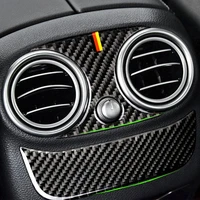 car carbon fiber center console rear air condition outlet cover sticker trim for mercedes benz c class w205 c180 c200 c300 glc