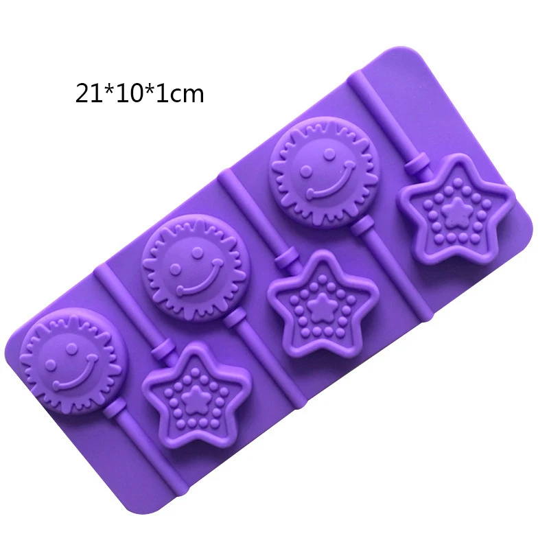 sun star Круглые силиконовые конфеты формы для леденцов сердце пончик шоколадный Поп Торт Форма для выпечки шоколад форма для мыла или выпечки украшения - Цвет: sun star