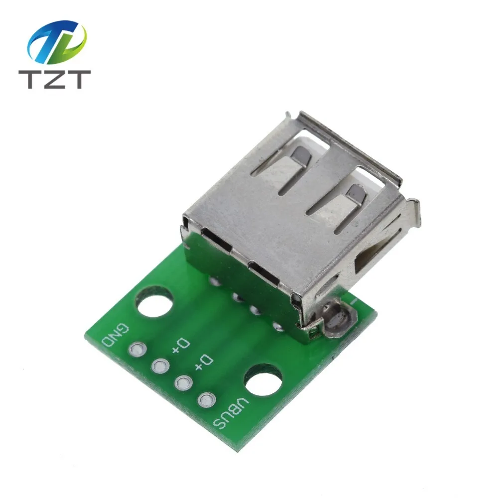 TZT MINI MICRO USB Для DIP адаптера/USB разъем 2,54 мм 5pin Женский Разъем b Тип USB2.0 Женский PCB конвертер USB-01