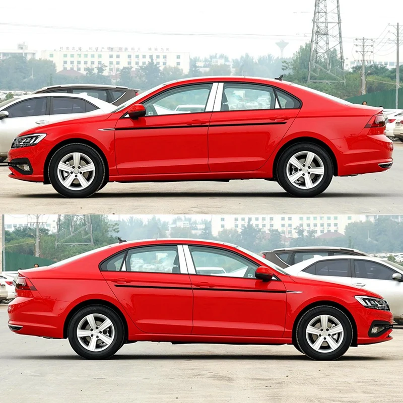 

2Pcs Car Side Skirt Sticker Long Stripe Body Decals Car Side Door Body Vinyl Film Stickers Universal DIY Car Accessories