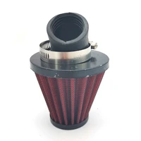 35mm red motorcycle air filter cone style with 45 degree bend for 150cc 250cc scooter atv dirt bike