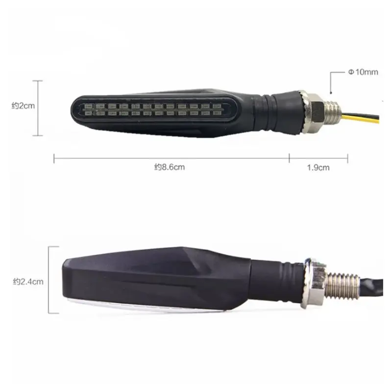 

4Pcs Universal Motorcycle 24 LED Turn Signal Light Bendable Indicator Blinker