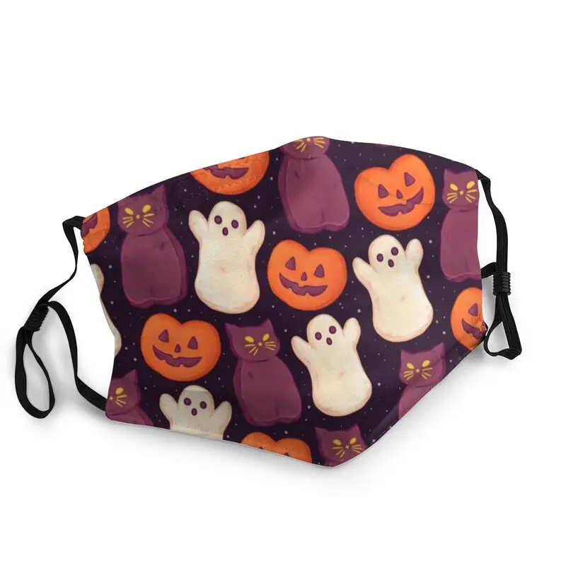Многоразовая маска для лица с зефирами на Хэллоуин мужчин и женщин