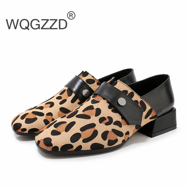 В европейском стиле с отделкой из конского волоса Женская обувь натуральной кожи