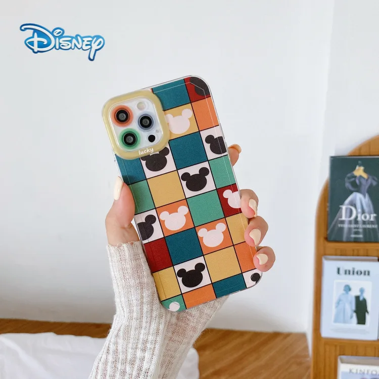 

Disney Mickey Cartoon Phone Case for iPhone 13 13Pro 12 12Pro 11 Pro X XS Max XR 7 8 Plus Cute Anti-Fall Protective Covers