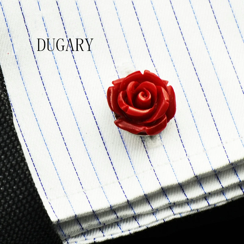 DUGARY ювелирные изделия французская рубашка модные запонки для мужчин бренд роза