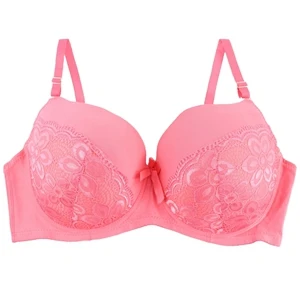 Pink Xiushiren DD DDD G, чашка размера плюс, бюстгальтер, топ, женское нижнее белье, цветочное кружево, большой размер 40-48, бюстгальтеры для мам, нижнее белье для женщин, BH - Цвет: Pink