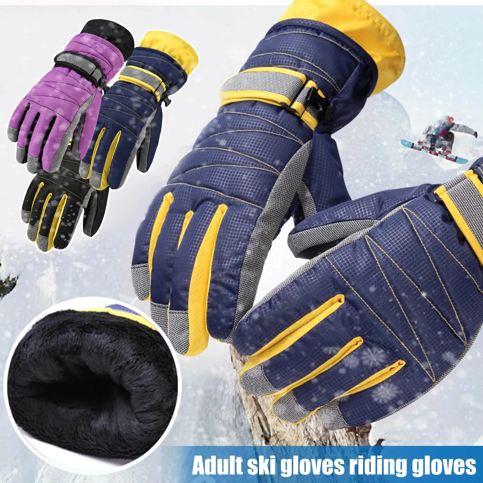 

Newly Unisex Winter Tech Windproof Waterproof Gloves Snow Work Ski Glove Windproof Warm Hands In Cold Weather -40