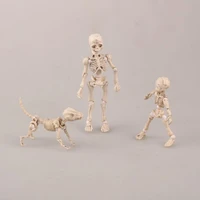 3pcslot dark punk cute gothic design mr bones dog skeleton model table desk book mini pvc figure kids toys collectible gift