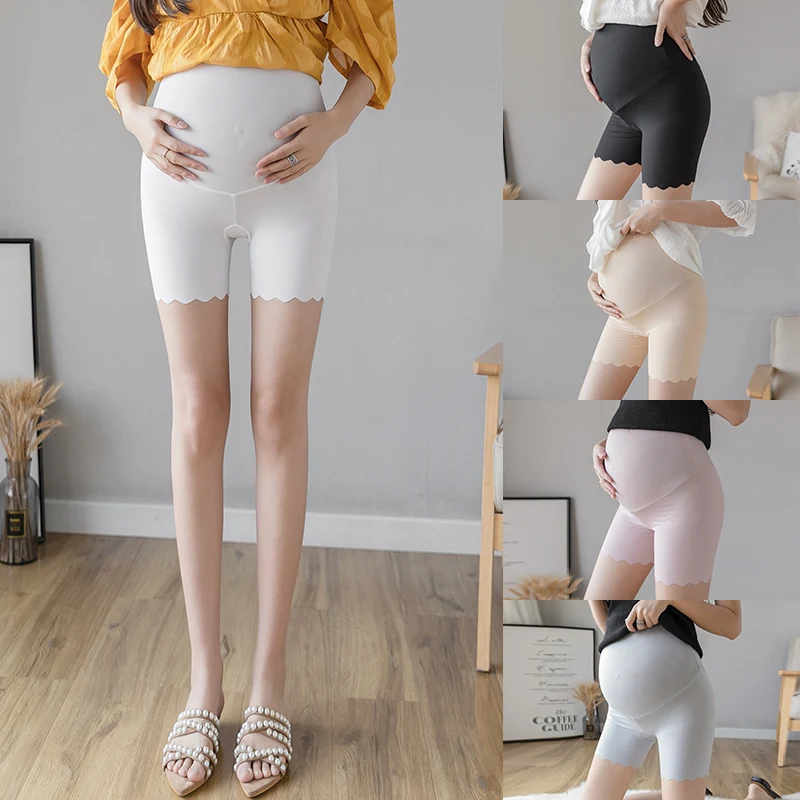 Новые защитные брюки для беременных женщин с завышенной талией в рубчик ледяные