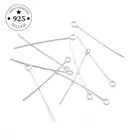 Штифты с бусинами для украшений сделай сам, шпильки с иглами для головы 925 пробы, 15, 20, 30, 40 мм, комплектующие для бижутерии, аксессуары для поделок