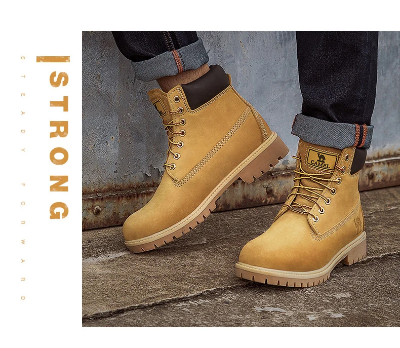 CAMEL Men Women Hiking Shoes Climbing Trekking Boots Outdoor Shoes Anti-slip Tactical Boots Waterproof Warm High-top Shoes