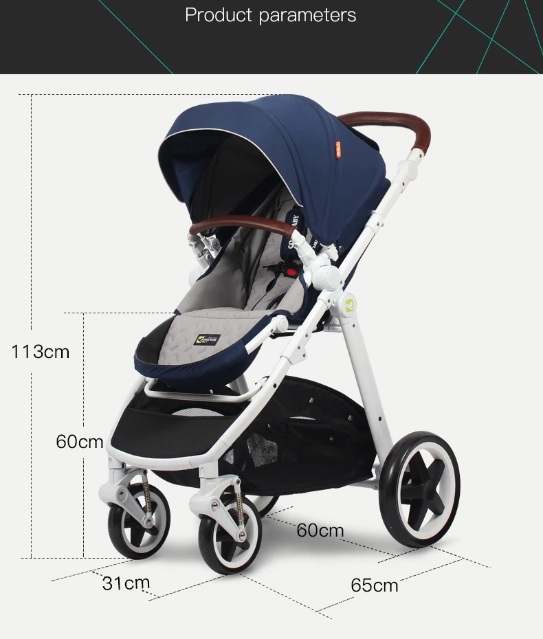 С высоким обзором 3-в-1 с автомобильным сиденьем Coolbaby двойного назначения коляска светильник Складная коляска двухсторонняя коляска шок-Детские коляски