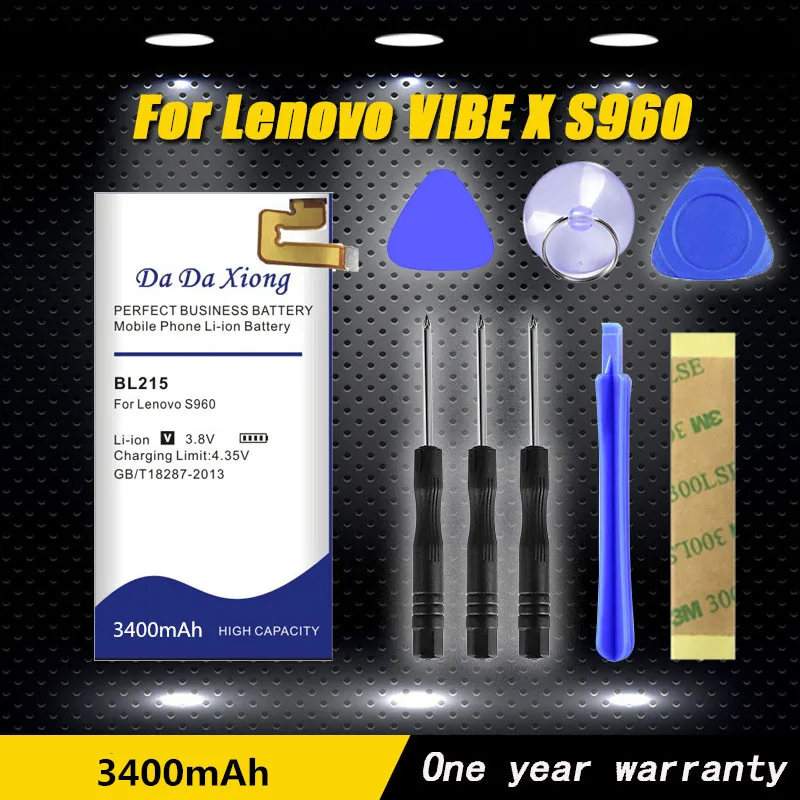 

Высококачественная аккумуляторная батарея 3400 мАч для телефона Lenovo VIBE X S960 S968T