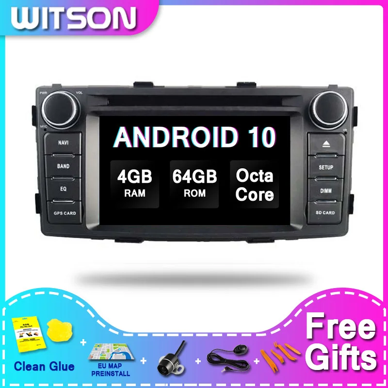 Автомобильный DVD-плеер WITSON Android 10 0 GPS для TOYOTA HILUX 2012 автомобильный Dvd-плеер 4G 64GBROM |