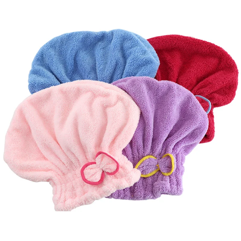 

2020 Girl's Hair Drying Hat Quick-dry Hair Towel microfiber towel hair Hat Wrapped Towel Cap Towel