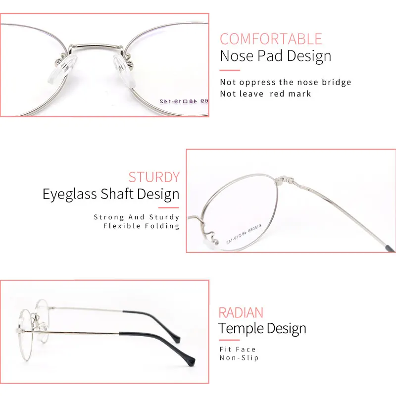 

LUCIDIE 2021 Metal Men Round Retro Eye Glasses Frames Women Vintage Myopia Eyeglasses Fashion High Quality Anti Blue Ray Eyewear