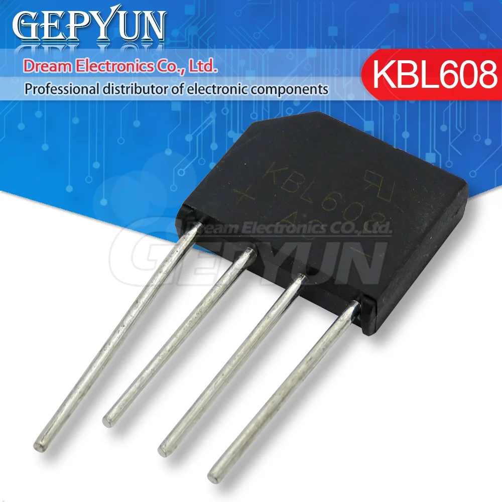 

10pcs free shipping KBL608 800V 6A ZIP Bridge Rectifiers