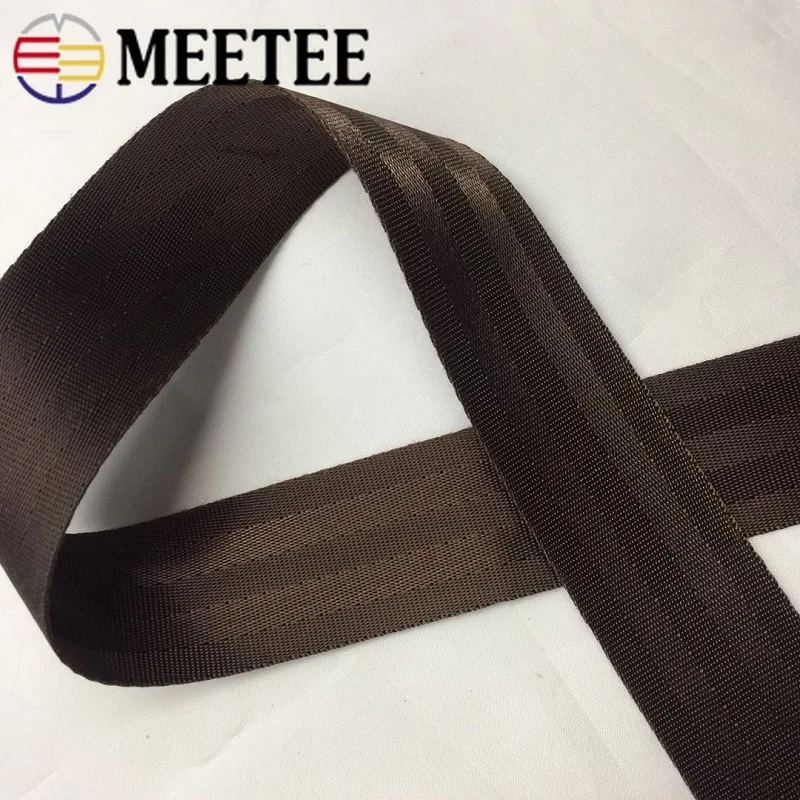 Meetee 10Meterts 20-50 мм нейлоновая тесьма безопасности автомобиля ремень для сиденья рюкзак «сделай сам» ПЭТ ремень-лента швейные изделия Аксессуары RD003