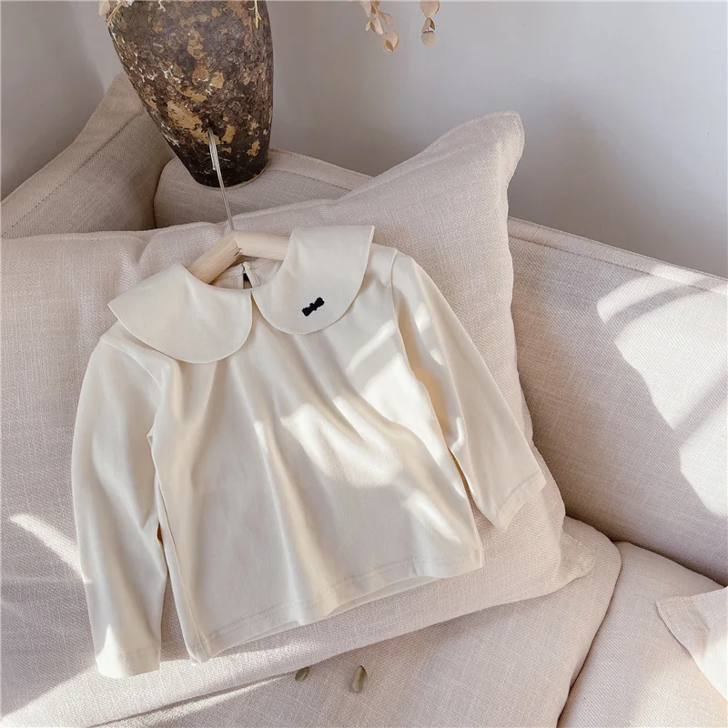 

2021 children's spring new girls' Spring Long Sleeve Shirt Korean spring shirt 21015