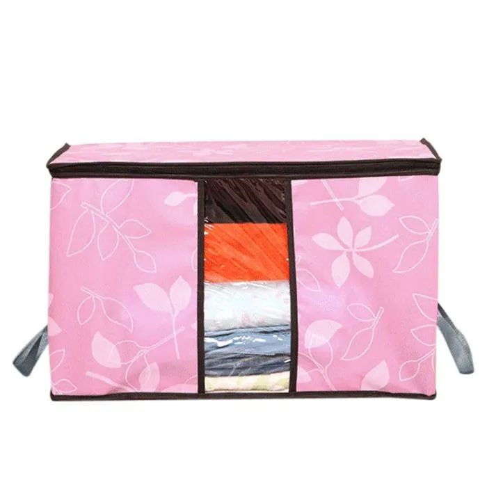 

60X40X35cm Storage Bags Sweater Pillows Clothes Blanket Organization Stylish Sturdy and Durable Large Capacity Storage Bags 2021