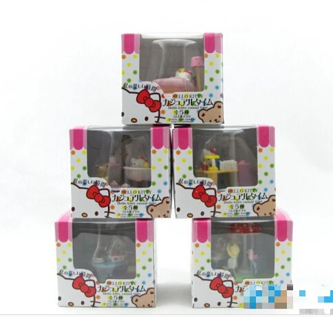 Дети милый мультфильм аниме hello kitty Kt кошка пластиковая фигурка модель игрушки