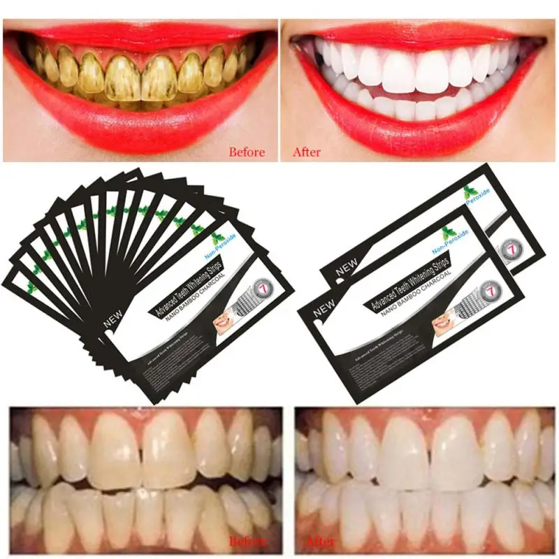 2 шт. патчи для отбеливания зубов с бамбуковым углем|Отбеливание зубов| |