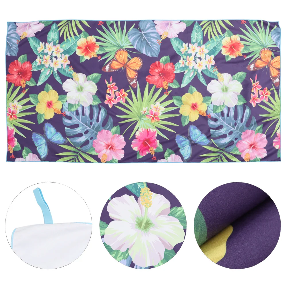 

1 Pc Printed Shower Towel Breathable Bath Towel Quick-drying Beach Towel