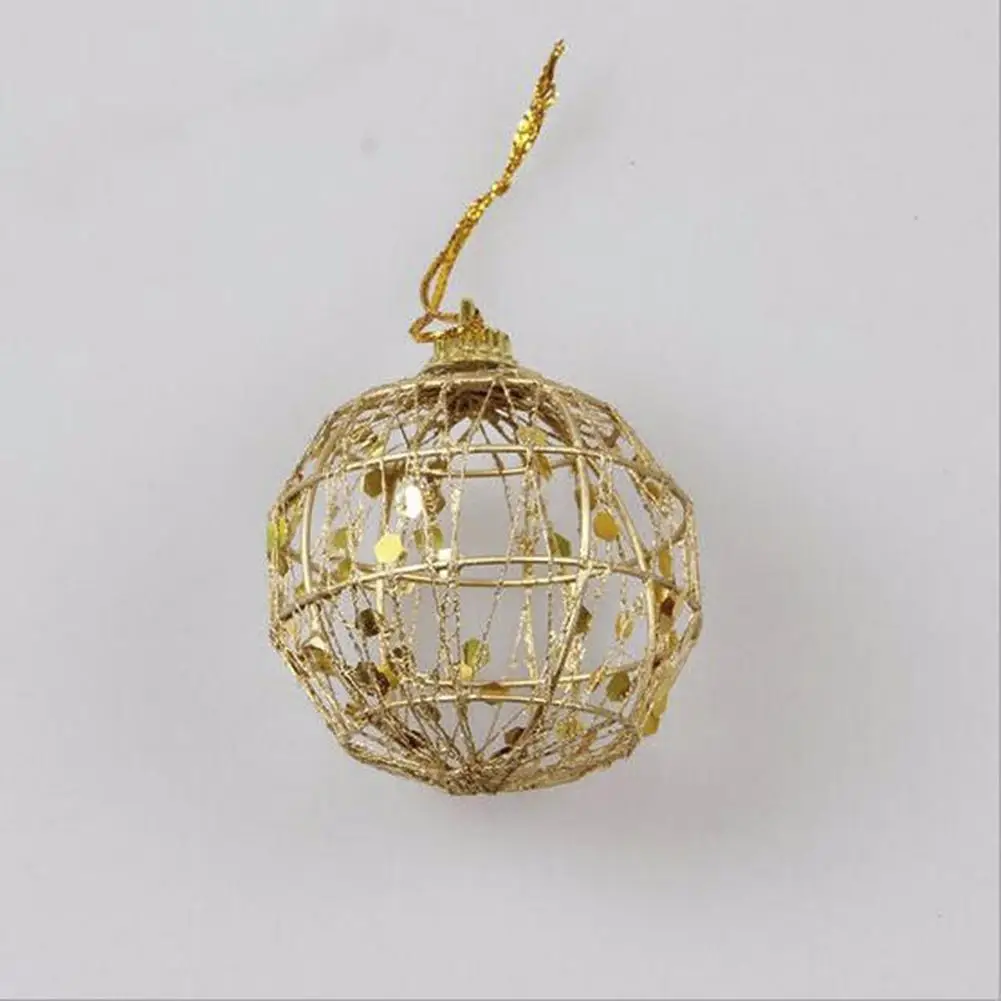 6 шт./лот 5 см Рождественская елка золотой шар Висячие вечерние украшения на Новый