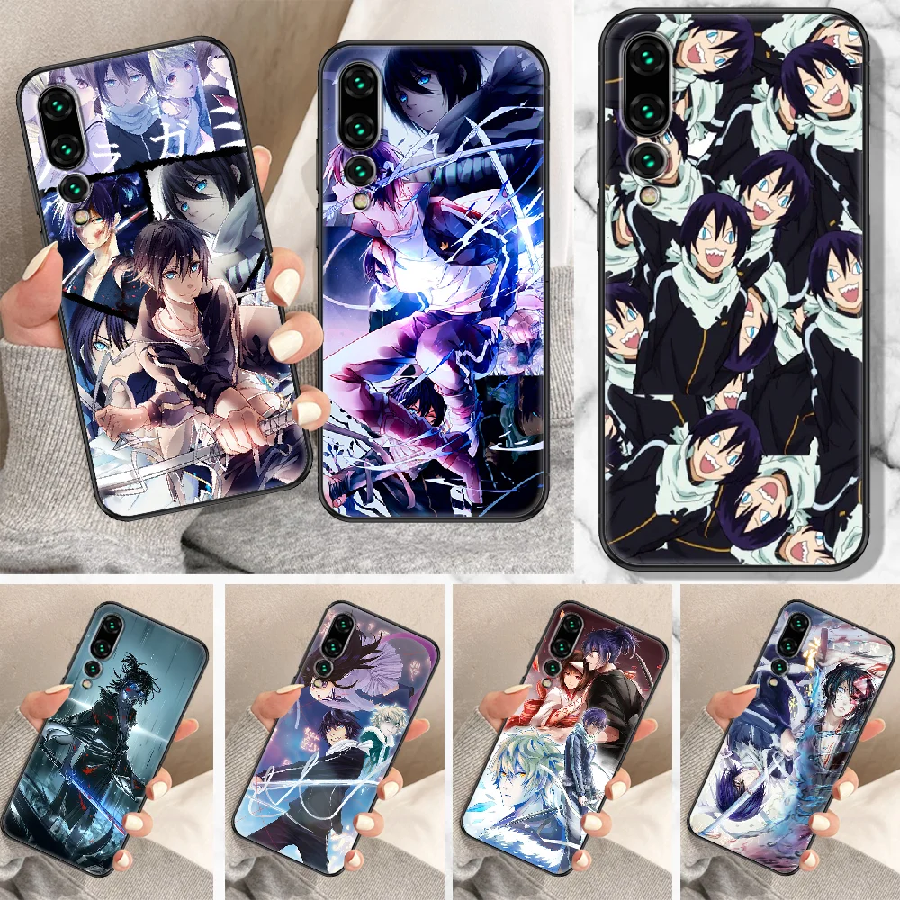 

Japanese Yato Noragami Anime Phone Case For Huawei P Mate P10 P20 P30 P40 10 20 Smart Z Pro Lite black pretty shell painting
