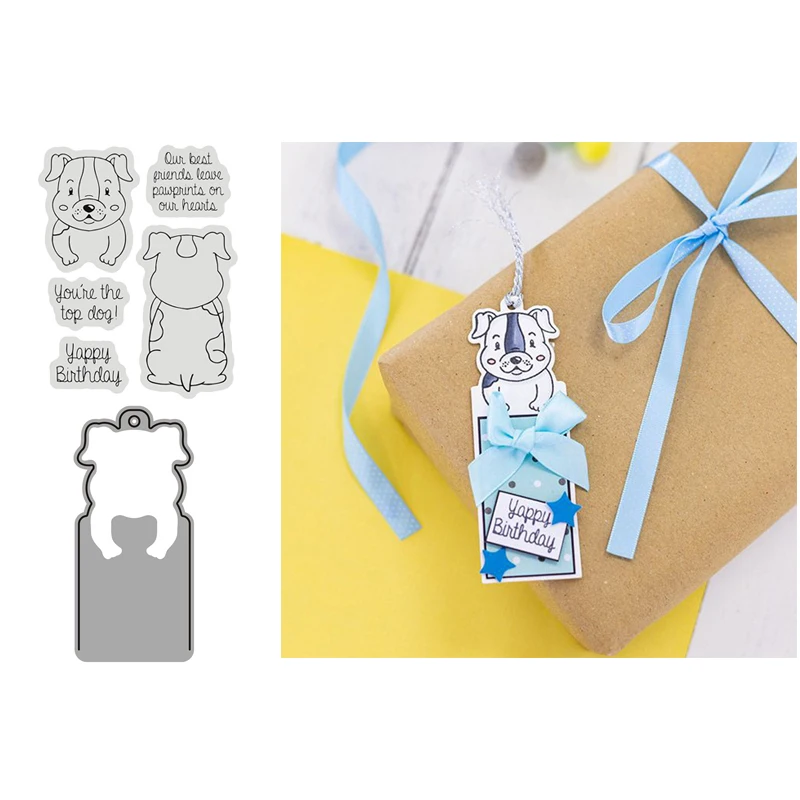 

Puppy Metal Cutting Dies and Stamps Scrapbooking Handmade Tools Mold Cut Stencil New DIY Card Make Mould Model Craft Decoration