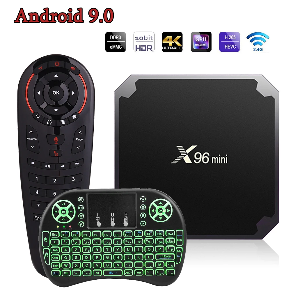 ТВ-приставка X96 mini Android 2 4 + 16 ГБ Amlogic S905W ГГц Wi-Fi 1 8 Гб | Электроника