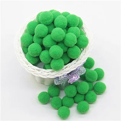 19 green Мульти Размеры красочными помпонами куклы DIY одежды материал ручной работы мягкие пушистые Помпоны мяч для детские игрушки «сделай сам» Аксессуары - Цвет: 19 green